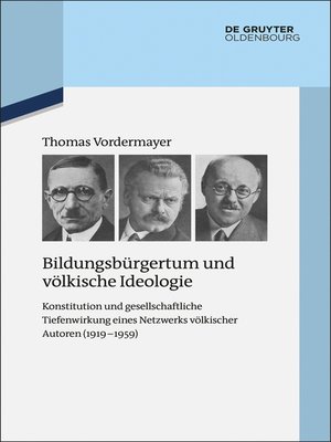 cover image of Bildungsbürgertum und völkische Ideologie